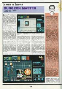 Dungeon Master (Atari ST) Review - Generation 4 (France), Issue No 3 March-April 1988, Page 100