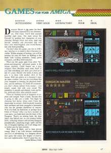 Dungeon Master (Amiga) Review - Info (USA), Issue No 25 March-April 1989, Page 47
