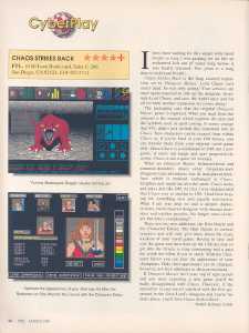 Chaos Strikes Back (Amiga) Review - Info (USA), Issue No 37 March 1991, Page 34