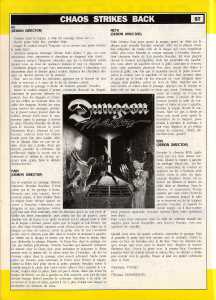 Chaos Strikes Back Hints - Joystick La Bible des Pokes (France), Issue No 1H September 1990, Page 60