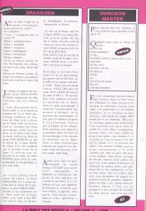 Dungeon Master Hints - Joystick La Bible des Pokes (France), Issue No 4H November 1991, Page 109