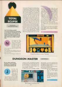 Dungeon Master (Amiga) Review - Micro World (France), Issue No 2 January 1989, Page 59