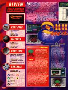 Dungeon Master (Super NES) Review - Nintendo Magazine System (United Kingdom), Issue No 19 April 1994, Page 44