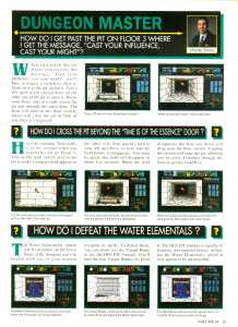 Dungeon Master (Super NES) Hints - Nintendo Power (USA), Issue No 54 November 1993, Page 81