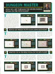 Dungeon Master (Super NES) Hints - Nintendo Power (USA), Issue No 55 December 1993, Page 85