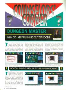 Dungeon Master (Super NES) Hints - Nintendo Power (USA), Issue No 57 February 1994, Page 70