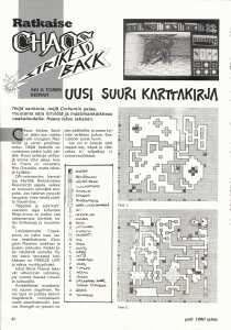 Chaos Strikes Back Hints - Pelit (Finland), Issue No 6 Autumn 1990, Page 40