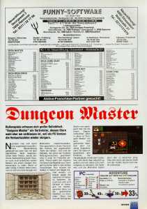 Dungeon Master (PC) Review - Play Time (Germany), November 1992, Page 77