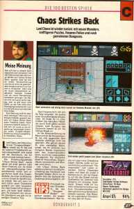 Chaos Strikes Back (Atari ST) Review - Power Play (Germany), Die 100 Besten Spiele 1990, Page 27