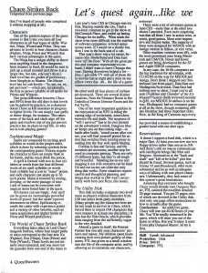 Chaos Strikes Back (Atari ST) Review - QuestBusters (USA), Vol 7 No 8 August 1990, Page 4