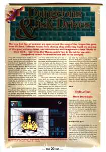 Dungeon Master Hints - ST Action (United Kingdom), Issue No 17 September 1989, Page 20
