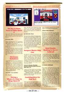 Dungeon Master Hints - ST Action (United Kingdom), Issue No 17 September 1989, Page 21