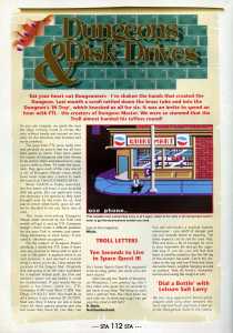 FTL Games Article - ST Action (United Kingdom), Issue No 20 December 1989, Page 112