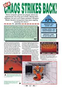 Chaos Strikes Back (Atari ST) Review - ST Action (United Kingdom), Issue No 22 February 1990, Page 62