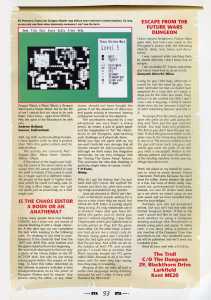 The Dungeon Master And Chaos Strikes Back Editors (Atari ST) Mail - ST Action (United Kingdom), Issue No 26 June 1990, Page 93