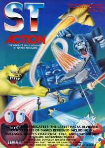 The Dungeon Master Editor (Atari ST) Cover - ST Action (United Kingdom), Issue No 8 December 1988