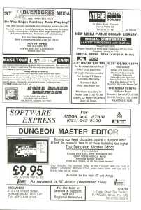 The Dungeon Master Editor Advertisement - ST Amiga Format (United Kingdom), Issue No 11 May 1989, Page 121