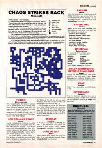 Chaos Strikes Back Hints - ST Format (United Kingdom), Issue No 14 September 1990, Page 69