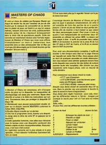 Master of chaos (Atari ST) Instructions - ST Magazine (France), Issue No 66 November 1992, Page 7