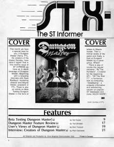Dungeon Master (Atari ST) Contents - ST X-PRESS (USA), Vol 2 No 2 March 1988, Page 2