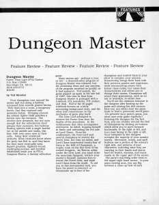 Dungeon Master (Atari ST) Review - ST X-PRESS (USA), Vol 2 No 2 March 1988, Page 17