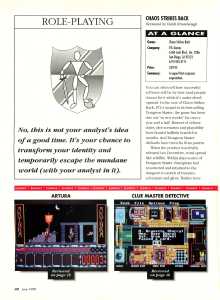 Chaos Strikes Back (Atari ST) Review - Start (USA), Vol 4 No 11 June 1990, Page 42