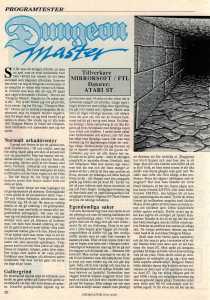 Dungeon Master (Atari ST) Review - Svenska Hemdatornytt (Sweden), April 1988, Page 32