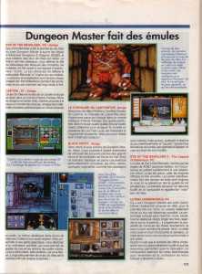 Dungeon Master Article - Tilt (France), Issue No 105 September 1992, Page 103