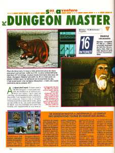 Dungeon Master (PC) Review - Tilt (France), Issue No 106 October 1992, Page 134