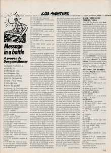 Dungeon Master (Atari ST, Amiga) Hints - Tilt (France), Issue No 62 January 1989, Page 115