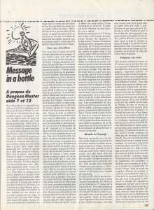 Dungeon Master (Atari ST) Hints - Tilt (France), Issue No 66 May 1989, Page 109