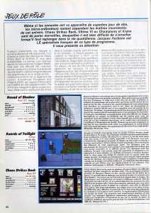 Chaos Strikes Back (Atari ST) Review - Tilt (France), Issue No 85 December 1990, Page 60