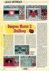Dungeon Master II (Mega CD) Review - VideoGames (Germany), August 1994, Page 84 Dungeon Master II (Mega CD) Review - VideoGames (Germany), August 1994, Page 84