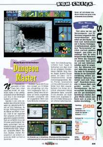 Dungeon Master (Super NES) Review - VideoGames (Germany), October 1993, Page 89