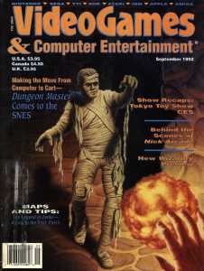 Dungeon Master (Super NES) Cover - VideoGames And Computer Entertainment (USA), Issue No 44 September 1992