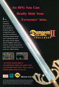 Dungeon Master II (Sega CD) Advertisement - Wizard Magazine (USA), Issue No 38 October 1994, Page 29