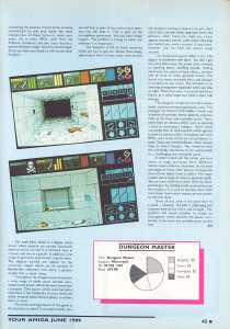 Dungeon Master (Amiga) Review - Your Amiga (United Kingdom), June 1989, Page 45