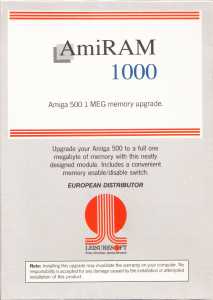 AmiRAM 1000 (Europe, Amiga) - TecnoPlus With Clock DM Box Back AmiRAM 1000 (Europe, Amiga) - TecnoPlus With Clock DM Box Back