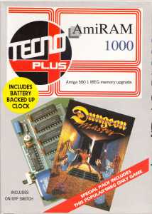 AmiRAM 1000 (Europe, Amiga) - TecnoPlus With Clock DM Box Front AmiRAM 1000 (Europe, Amiga) - TecnoPlus With Clock DM Box Front