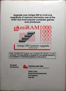 AmiRAM 1000 (Europe, Amiga) - Without Clock DM Box Back AmiRAM 1000 (Europe, Amiga) - Without Clock DM Box Back