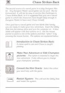 AmiRAM 1000 (Europe, Amiga) - Without Clock DM CSB Chaos Strikes Back Manual Page 017