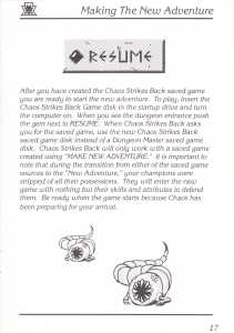 AmiRAM 1000 (Europe, Amiga) - Without Clock DM CSB Chaos Strikes Back Manual Page 019