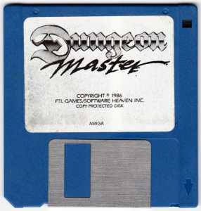 AmiRAM 1000 (Europe, Amiga) - Without Clock DM CSB Dungeon Master Disk Front