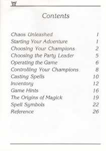 AmiRAM 1000 (Europe, Amiga) - Without Clock DM CSB Dungeon Master Manual Page 005