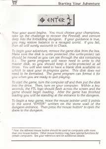 AmiRAM 1000 (Europe, Amiga) - Without Clock DM CSB Dungeon Master Manual Page 025