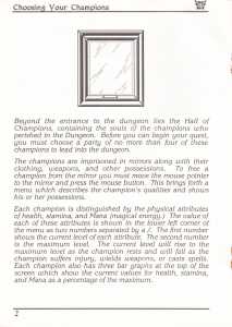 AmiRAM 1000 (Europe, Amiga) - Without Clock DM CSB Dungeon Master Manual Page 026