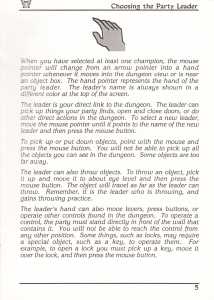 AmiRAM 1000 (Europe, Amiga) - Without Clock DM CSB Dungeon Master Manual Page 029