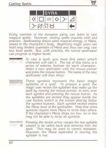 AmiRAM 1000 (Europe, Amiga) - Without Clock DM CSB Dungeon Master Manual Page 034