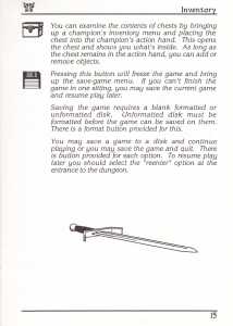 AmiRAM 1000 (Europe, Amiga) - Without Clock DM CSB Dungeon Master Manual Page 039
