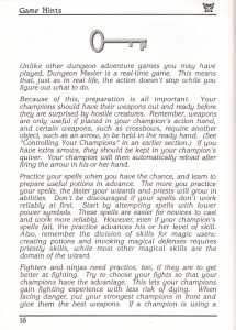 AmiRAM 1000 (Europe, Amiga) - Without Clock DM CSB Dungeon Master Manual Page 040